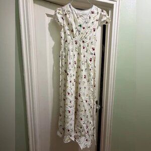 GAP x Doen Cream Floral Midi Dress